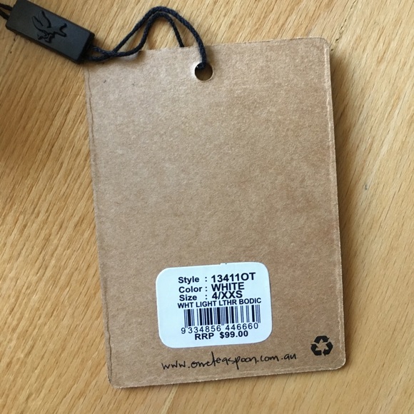 NWT One Teaspoon Leather Off-White Bodice - Picture 4 of 5